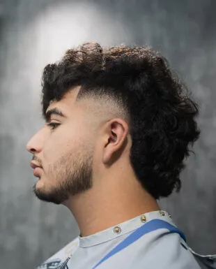 Skin fade with beard at Blades Vision Barbershop, Houston TX